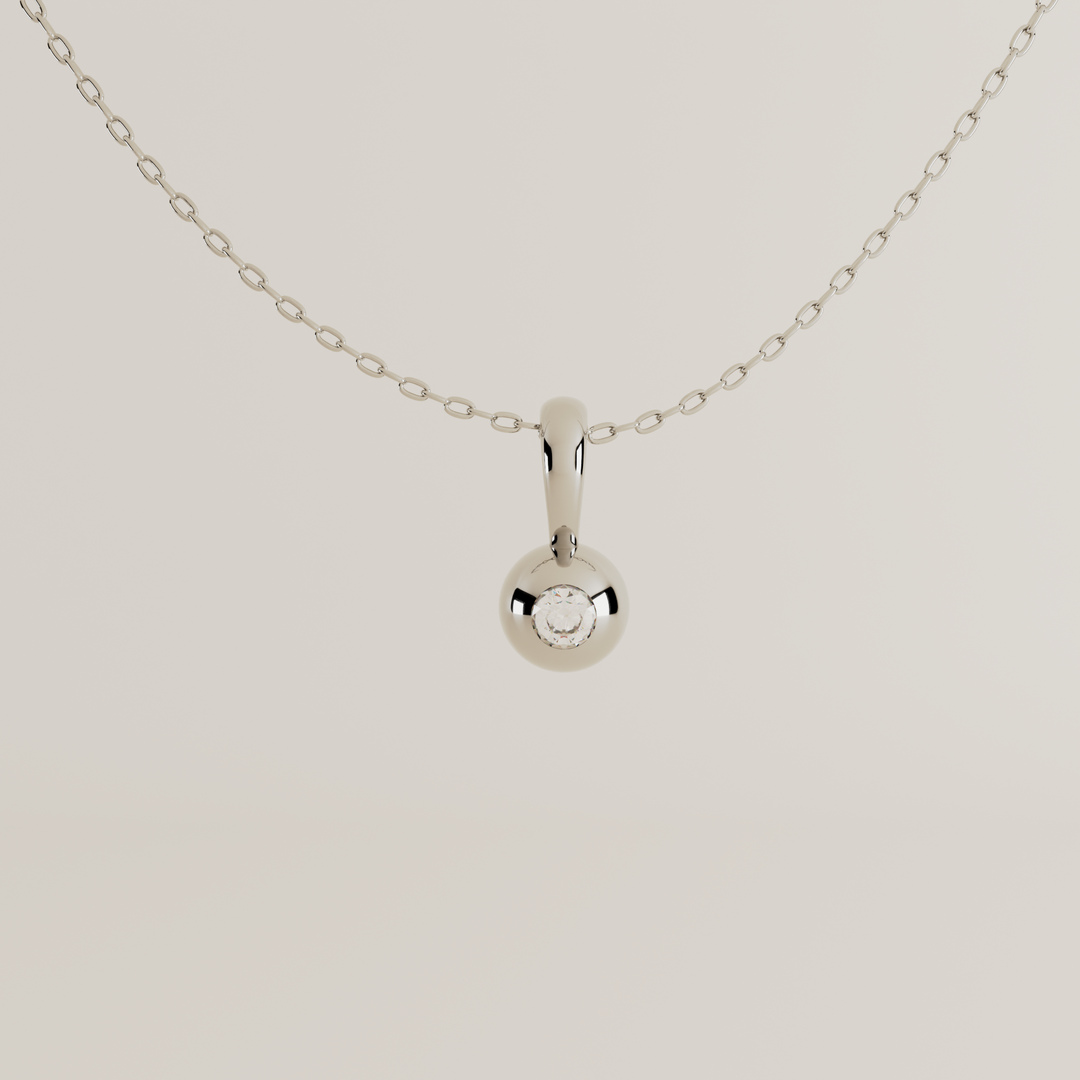 SILVER NECKLACE BIRTHSTONE