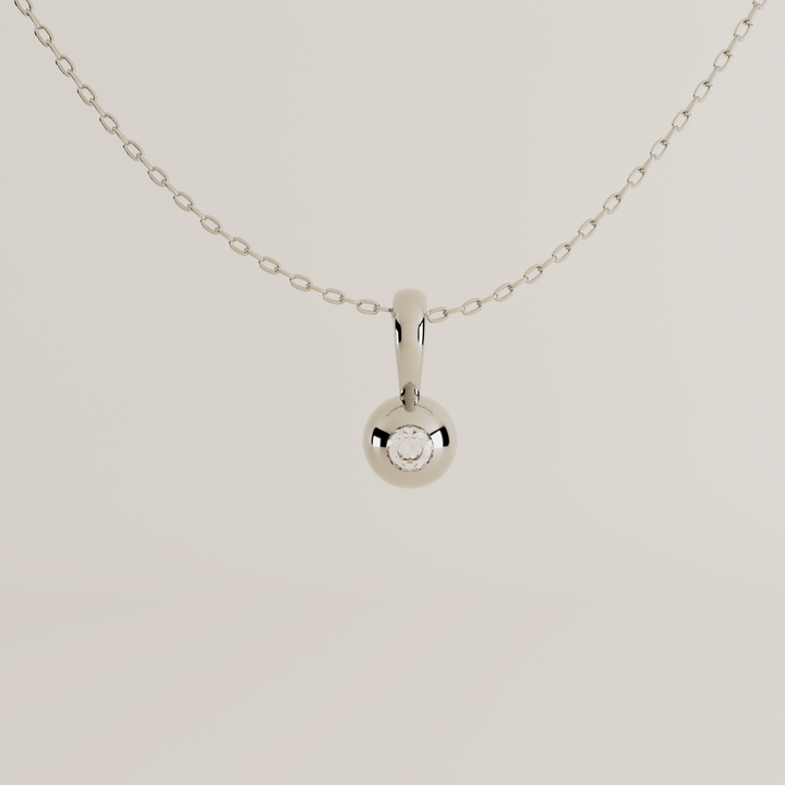 SILVER NECKLACE BIRTHSTONE