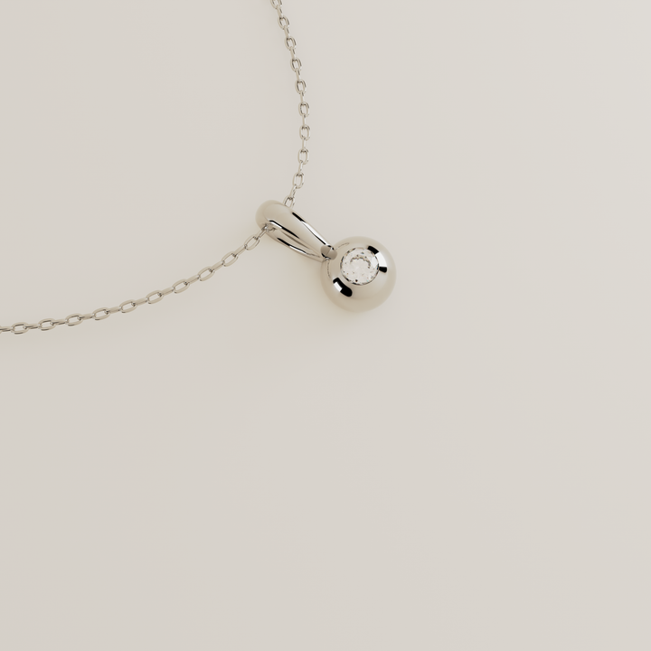 SILVER NECKLACE BIRTHSTONE