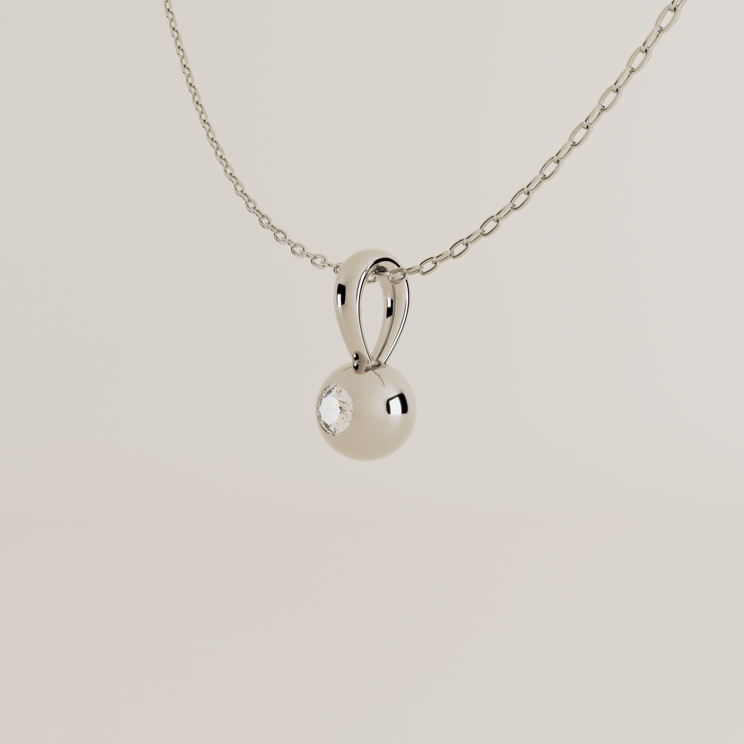 SILVER NECKLACE BIRTHSTONE