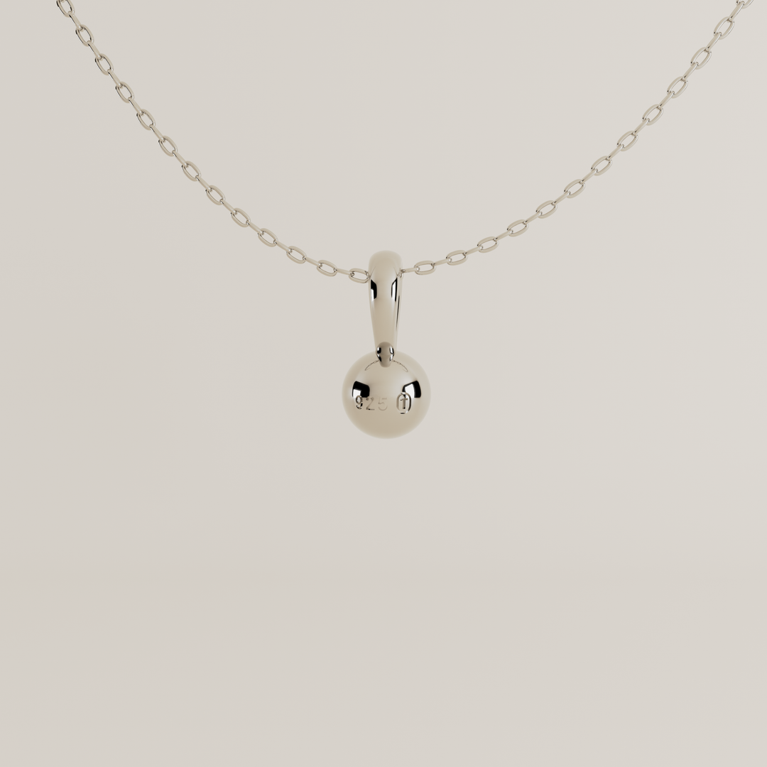 SILVER NECKLACE BIRTHSTONE