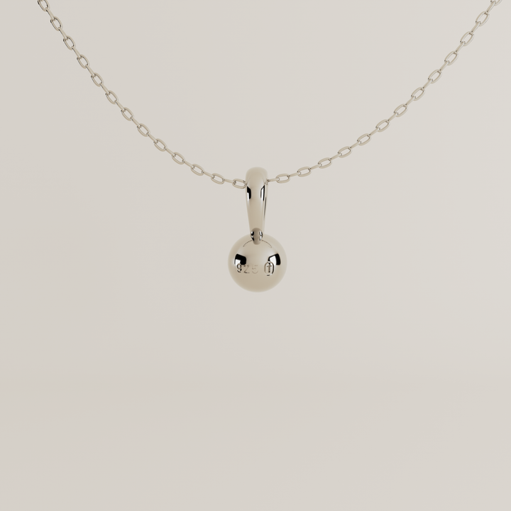 SILVER NECKLACE BIRTHSTONE