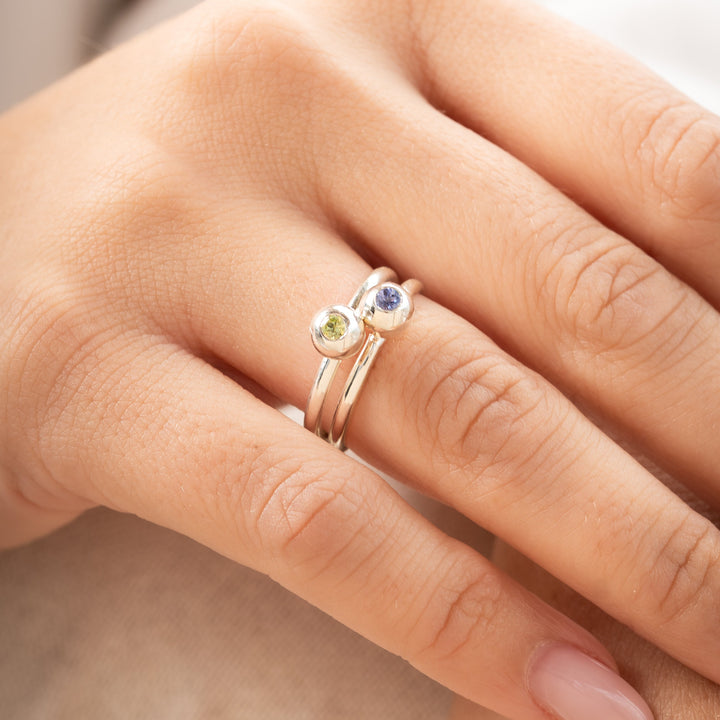 SILVER RING BIRTHSTONE