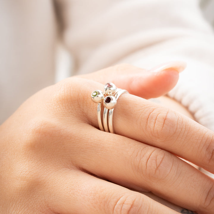 SILVER RING BIRTHSTONE