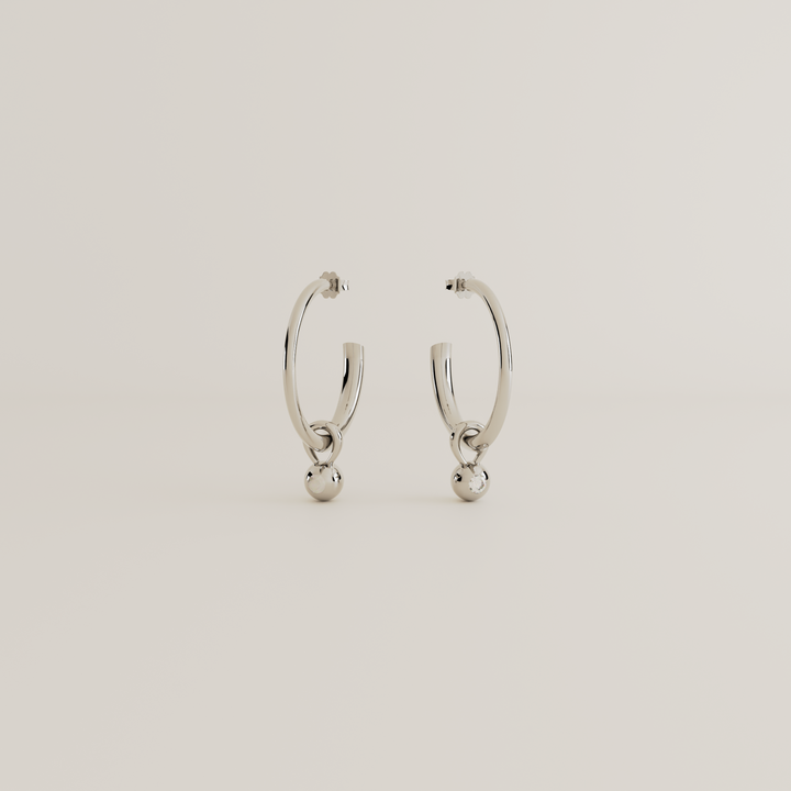 SILVER EARRINGS BIRTHSTONE POLYMORPHIC