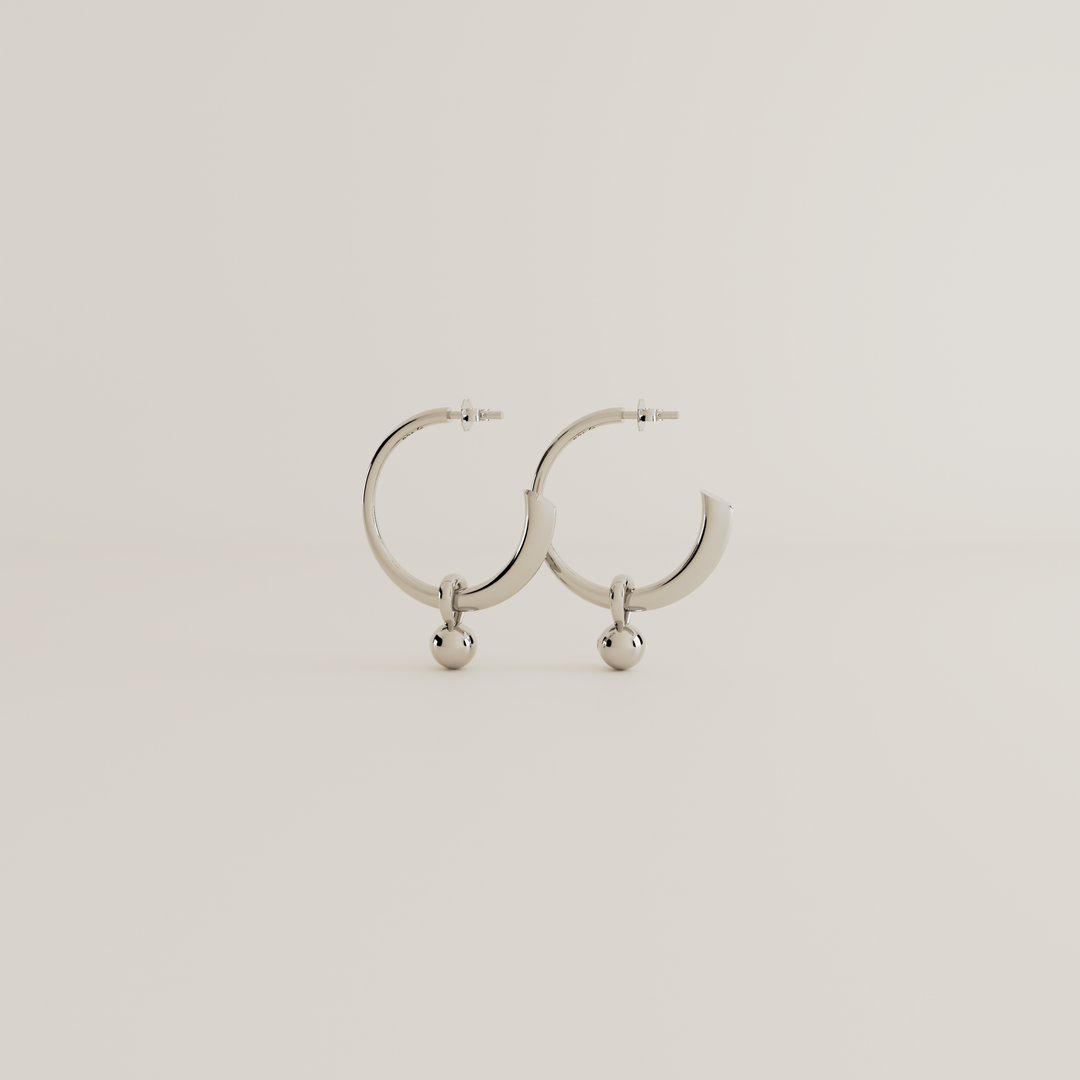 SILVER EARRINGS BIRTHSTONE POLYMORPHIC