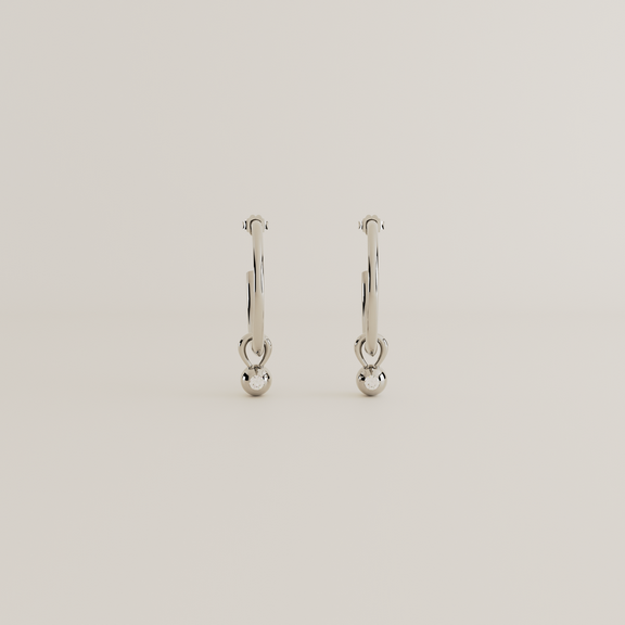 SILVER EARRINGS BIRTHSTONE POLYMORPHIC