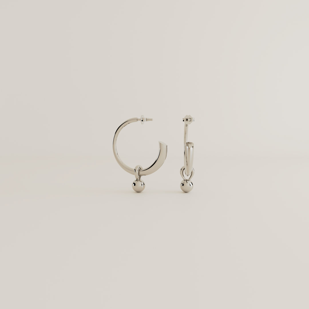 SILVER EARRINGS BIRTHSTONE POLYMORPHIC