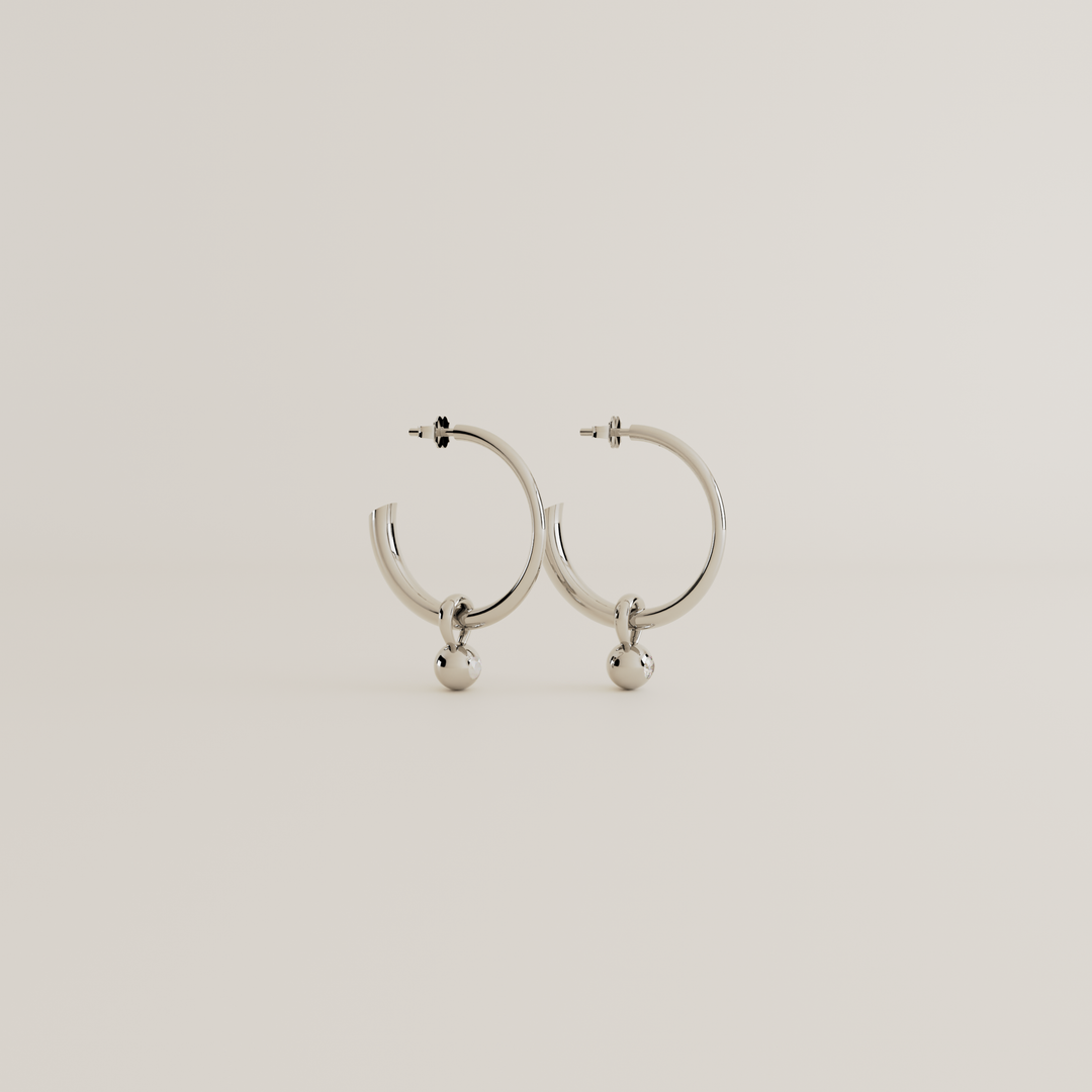 SILVER EARRINGS BIRTHSTONE POLYMORPHIC