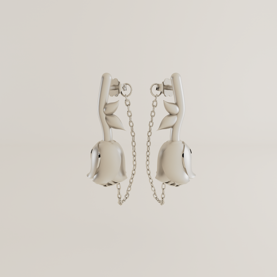SILVER EARRINGS BELLE