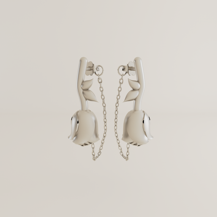 SILVER EARRINGS BELLE
